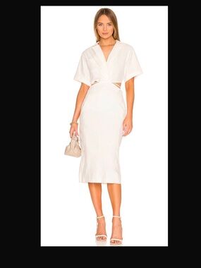 Astr Cream Short Sleeve Wrap Shirt Dress